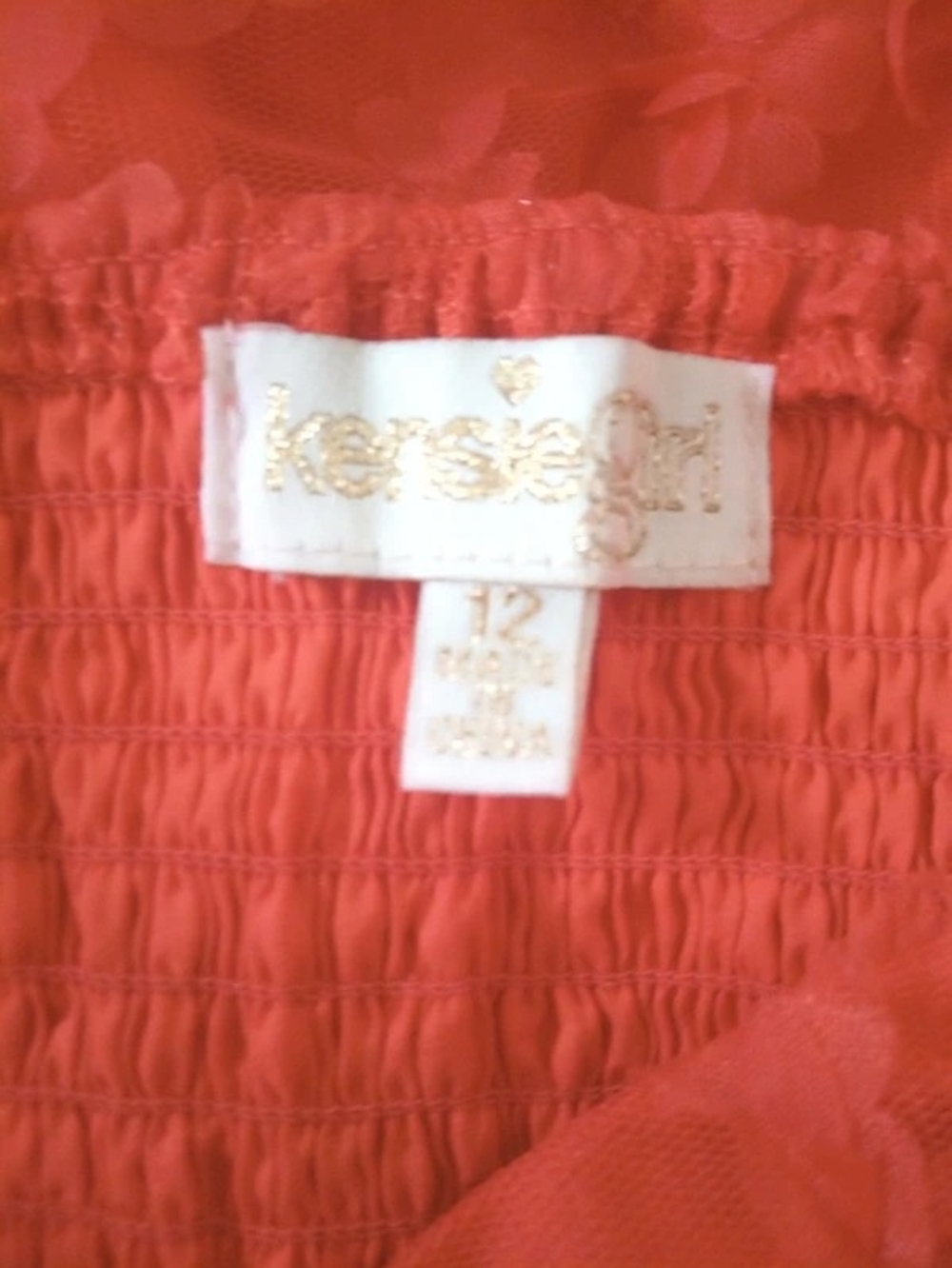 Kersh Coral Lace Smocked Bodice Dress - Picture 2 of 2